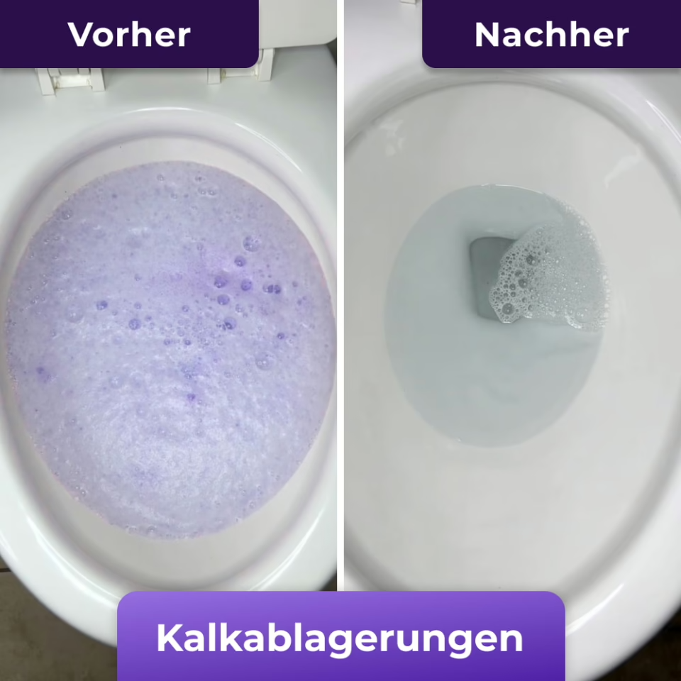 Weiterer Vorher-Nachher-Vergleich nach der Anwendung von FizzClean